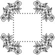 © StockFloral - Ornament of flower frame, with colors black and white, for design various of cards. Vector