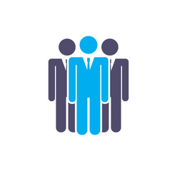 Poster - Business person icon on background for graphic and web design. Simple illustration. Internet concept symbol for website button or mobile app.
