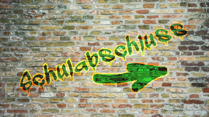 Wall Mural - Schild 396 - Schulabschluss