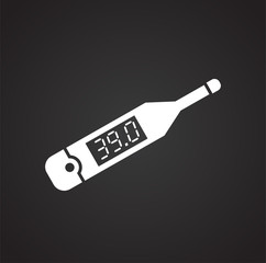 Measuring tool icon on background for graphic and web design. Simple illustration. Internet concept symbol for website button or mobile app.