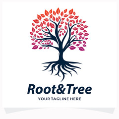 Poster - Root and Tree Logo Design Template