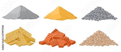 Cuadros en Lienzo Construction material piles