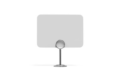 Wall Mural - Card holder mock up template, Reserved sign on isolated white background, 3d illustration