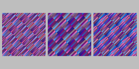 Aufkleber - Seamless geometrical stripe pattern background set - abstract vector graphic from diagonal rectangles