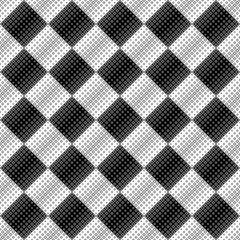 Seamless monochrome geometrical square pattern background - black and white abstract vector design