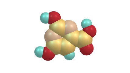 Wall Mural - Isolated rotating orotic acid molecule