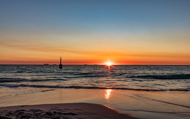 Wall Mural - Cottesloe Beach Perth Smoky Sunset