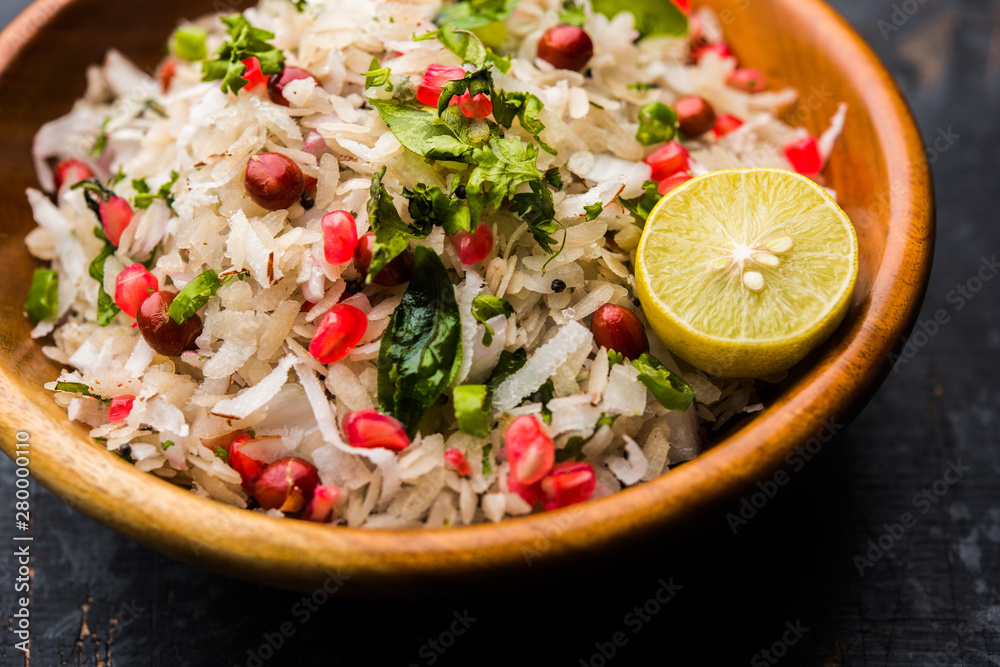 Dapde Pohe is a typical Maharashtrian breakfast, made with thin variety ...