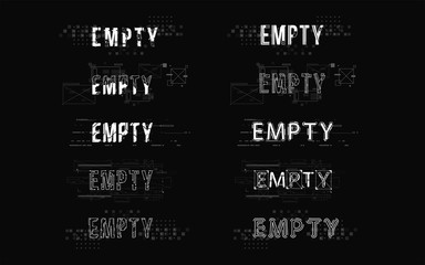 Fototapete - Empty. Conceptual Layout with HUD elements for print and web. Lettering with futuristic user interface elements.