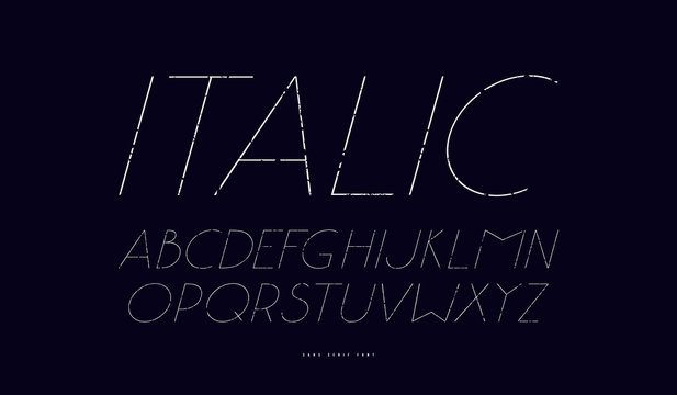 Italic sans serif font in classic style
