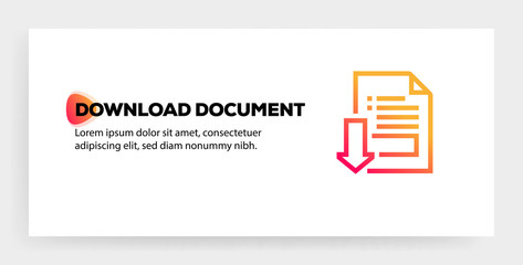 Canvas Print - DOWNLOAD DOCUMENT ICON CONCEPT