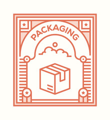 Canvas Print - PACKAGING ICON CONCEPT