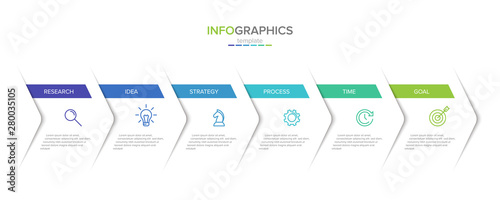 Fotografía Vector infographic label template with icons