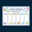weekly school timetable template