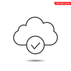 Poster - Cloud with check mark icon