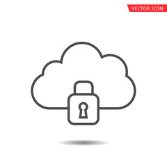 Poster - Lock cloud icon