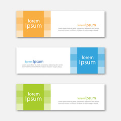 Wall Mural - set of abstract design banner template.