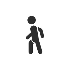 Fototapete - Walk icon template color editable. Walk symbol vector sign isolated on white background. Simple logo vector illustration for graphic and web design.
