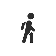 Fototapete - Walk icon template color editable. Walk symbol vector sign isolated on white background. Simple logo vector illustration for graphic and web design.