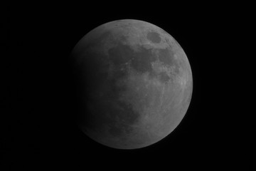 Wall Mural - lunar eclipse july 2019, starting phase on full moon, taken in the deep space.