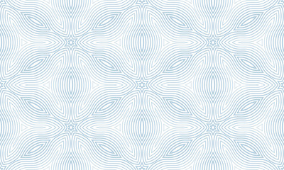 Poster - Abstract vector seamless pattern. Kaleidoscope of lines and shapes.