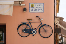 Old Bike On The Wall,  Alcudia, Mallorca