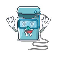 Sticker - Diving dental floss in the cartoon shape