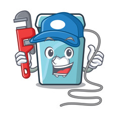 Sticker - Plumber toy dental floss in a cartoon