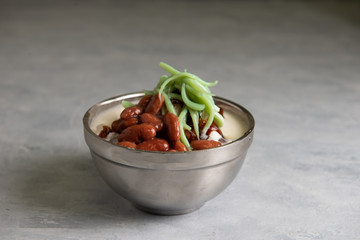 Poster - Cendol , Malaysia tradition dessert with slate background