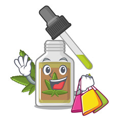 Wall Mural - Shopping hemp oil in the cartoon shape