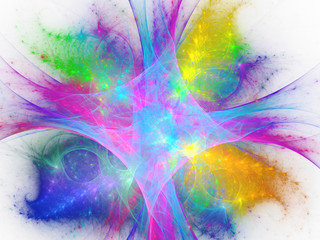 rainbow abstract fractal background 3d rendering illustration