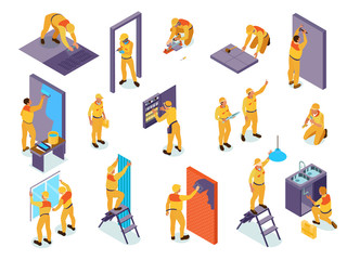 Wall Mural - Home Repair Isometric Set