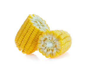 Wall Mural - Corn on white background