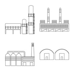 Wall Mural - Isolated object of manufacturing and company icon. Collection of manufacturing and structure stock vector illustration.