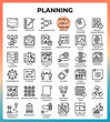 Planning concept icon set