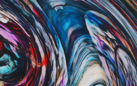 Psychedelic visual art abstract design pattern background, good for decorate banner, flyer, textile and fabric, canvas and paper print, craft hand drawn texture template, surreal form in bright colors