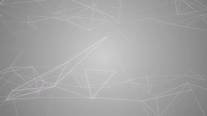 Poster - simple white geometry low polygon light background corporate business concept