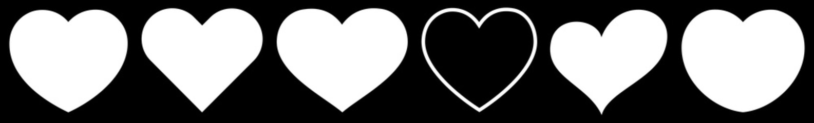 Wall Mural - heart white bright light | love | logo | variations