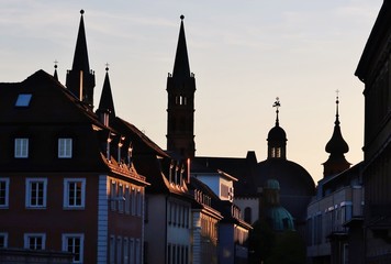 Wall Mural - Blaue Stunde in Würzburg