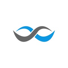 abstract infinity logo design vector