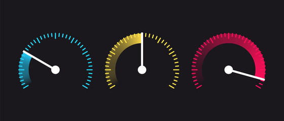 Poster - Timer icons set. Stopwatch symbols. Set of simple timers.