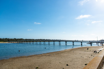 bridge on the beach