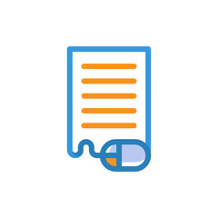 Illustration icon with the concept of online document access