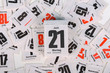 © leomalsam - June 21 - the beginning of summer. Calendar sheets scattered across the table