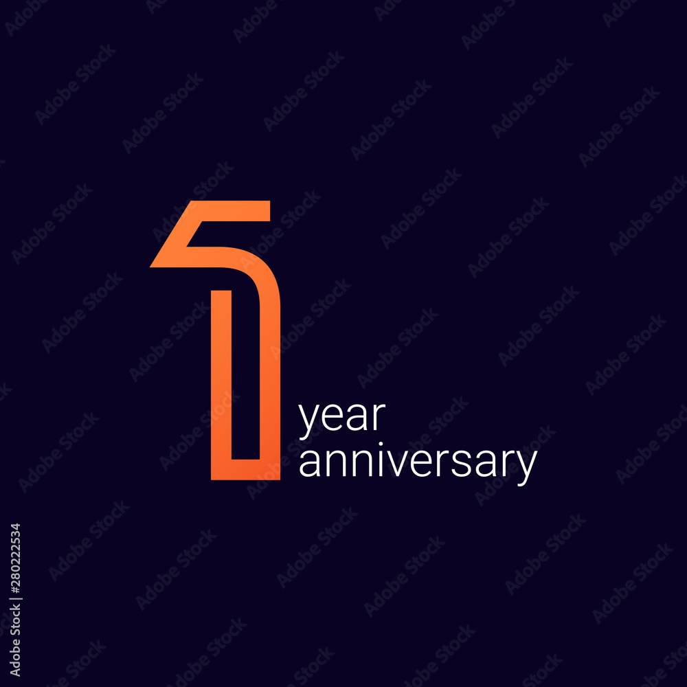 1 Year Anniversary Celebration Vector Template Design Illustration - obrazy, fototapety, plakaty 