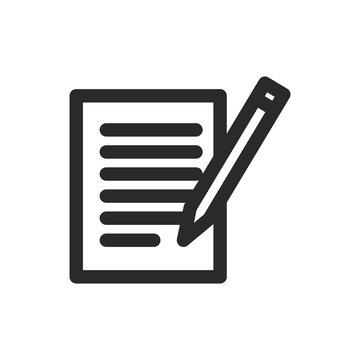 Contract vector icon in modern style for web site and mobile app