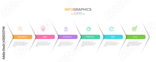 Vector infographic label template with icons Fototapete