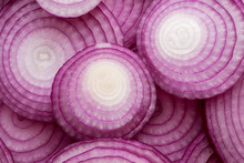 Group of Sliced Red Onion Rings