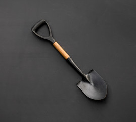 Sticker - shovel isolated on black background