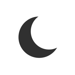 Fototapete - Moon icon template color editable. Moon symbol vector sign isolated on white background. Simple logo vector illustration for graphic and web design.